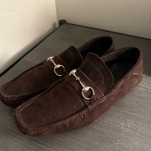 Gucci Horsebit Suede Driving Loafers
